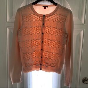 Vince Camuto EUC light pink Lace Cardigan
